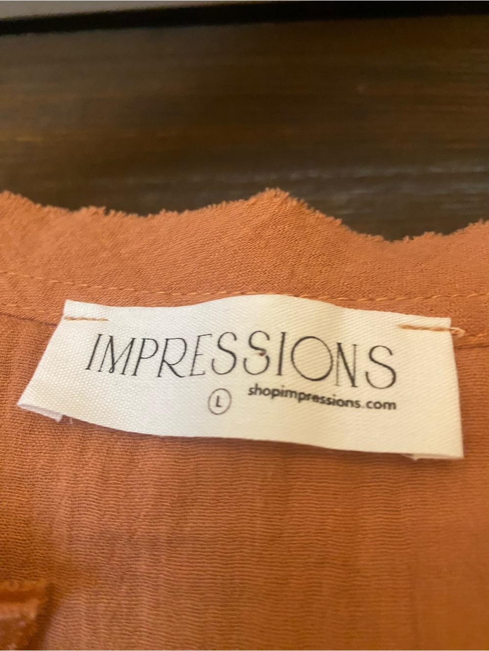 Impressions Rust Orange Women's Boho style top